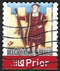 1 Postzegel België 2006 Kruisboogschutter (II), Oblitéré, Enlèvement ou Envoi, Affranchi, Sport