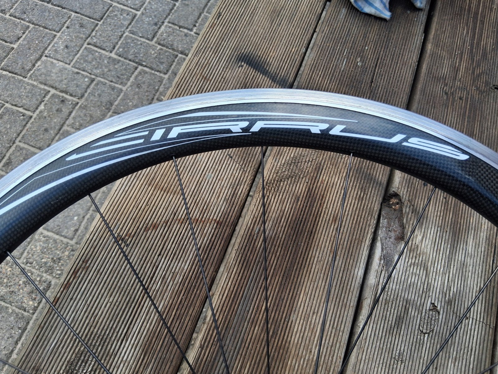 Carbon voorwiel, Fietsen en Brommers, Fietsonderdelen, Ophalen, Carbon