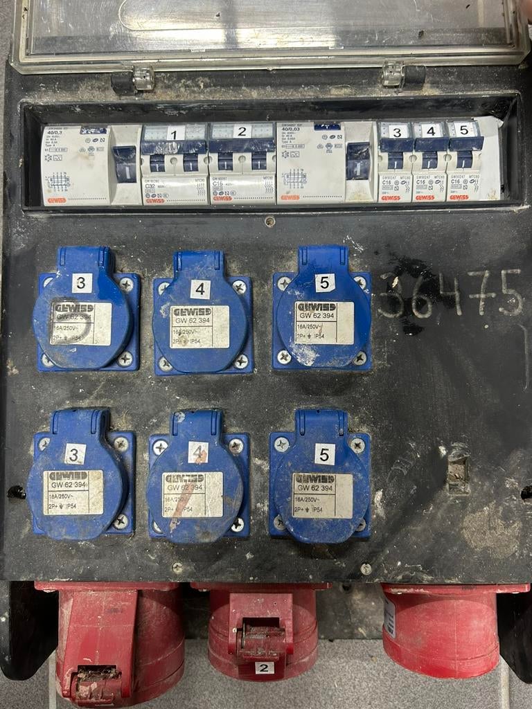 coffret électrique triphasée de chantier., Enlèvement, Utilisé, Prise de courant