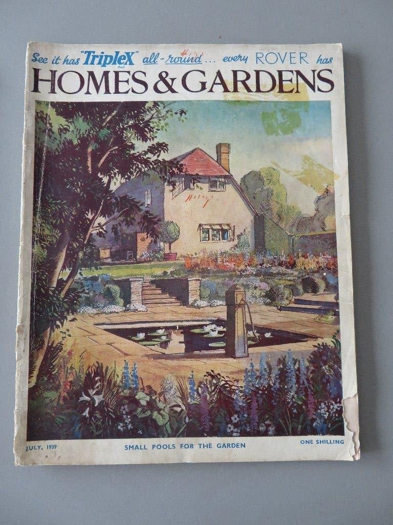 magazine 1939 homes & gardens interieur tuinieren, Boeken, Verzenden, Zo goed als nieuw, Interieur en Design