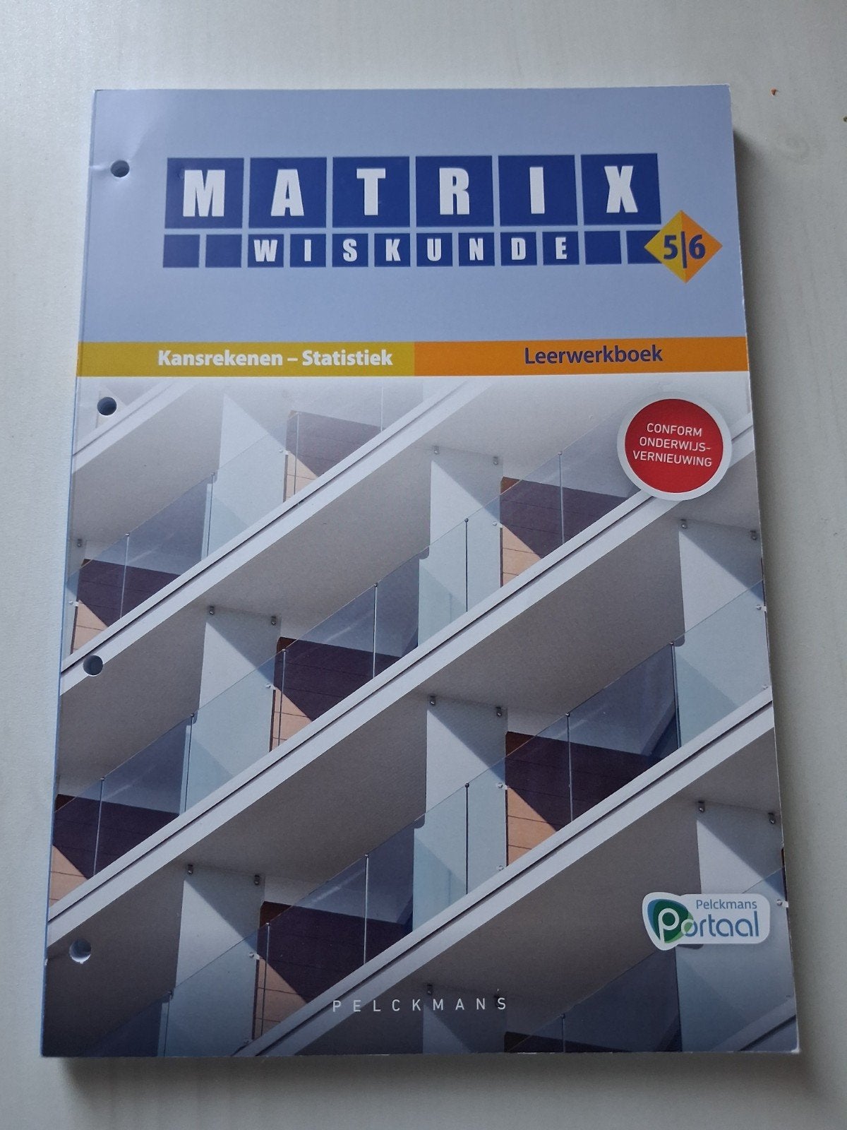 Matrix wiskunde kansrekenen-statistiek leerwerkboek 5/6, Livres, Livres scolaires, Editions PELCKMANS, Comme neuf, Enlèvement
