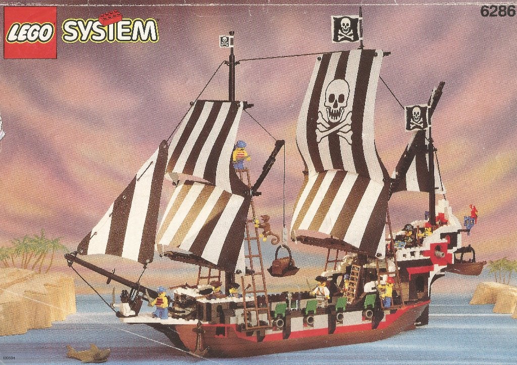 Lego piratenschip 6286, Lego, Ensemble complet, Pirates, Enlèvement