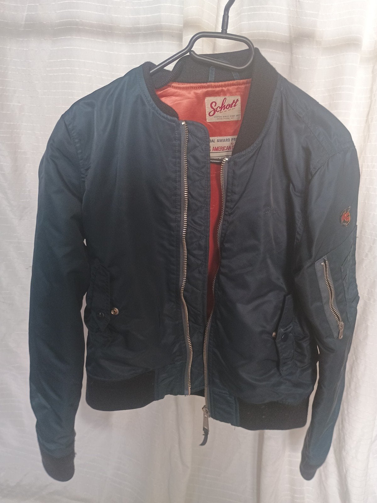 Blouson Schott d'époque en excellent état, taille L, Schott, Enlèvement ou Envoi, Bleu, Taille 52/54 (L)