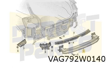 Volkswagen Taigo (2/22-) Achterbumperbalk Origineel! 2G78073, Neuf, Arrière, Volkswagen, -