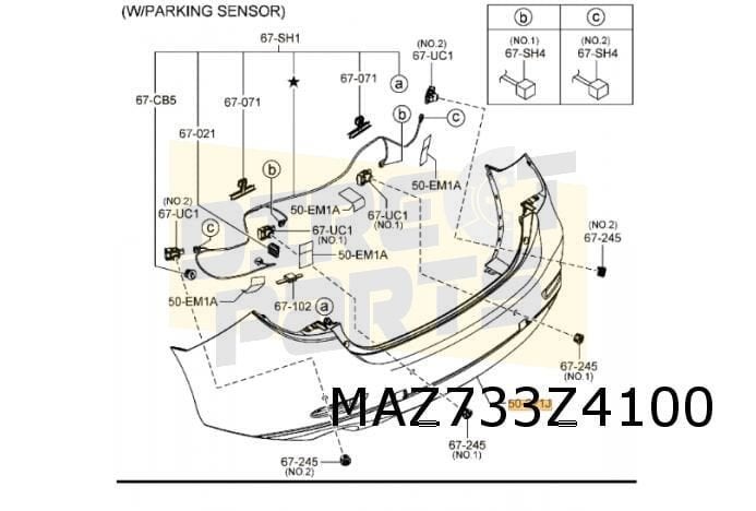 Mazda 6 sedan (1/15-) achterbumper (te spuiten) Origineel! G, Neuf, Arrière, -, Mazda