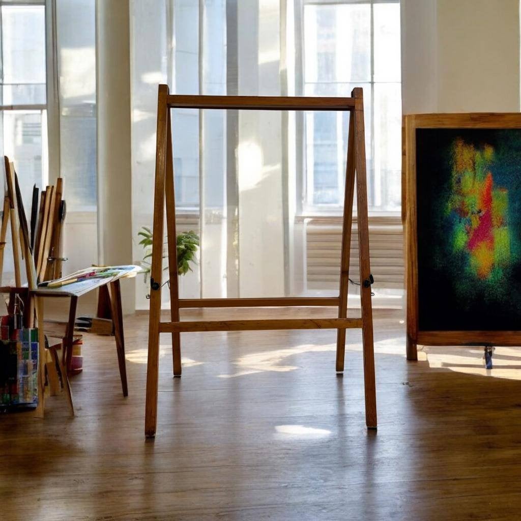 Vintage XL schildersezel / houder voor kunstwerk/ krijtbord, Antiek en Kunst, Ophalen