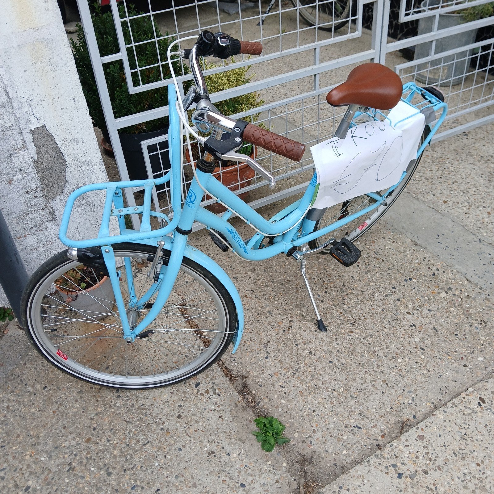 mooie blauwe kinderfiets, Ophalen