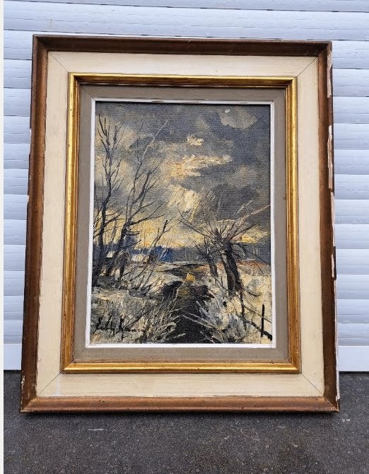 huile sur toile signe emile lammers, Enlèvement ou Envoi, Toile
