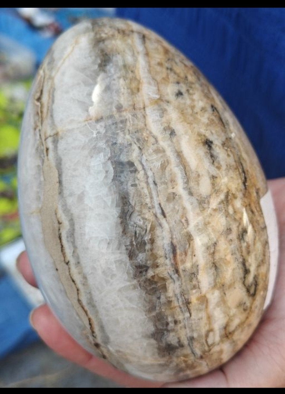 Œuf en calcite 700 grammes, Enlèvement ou Envoi