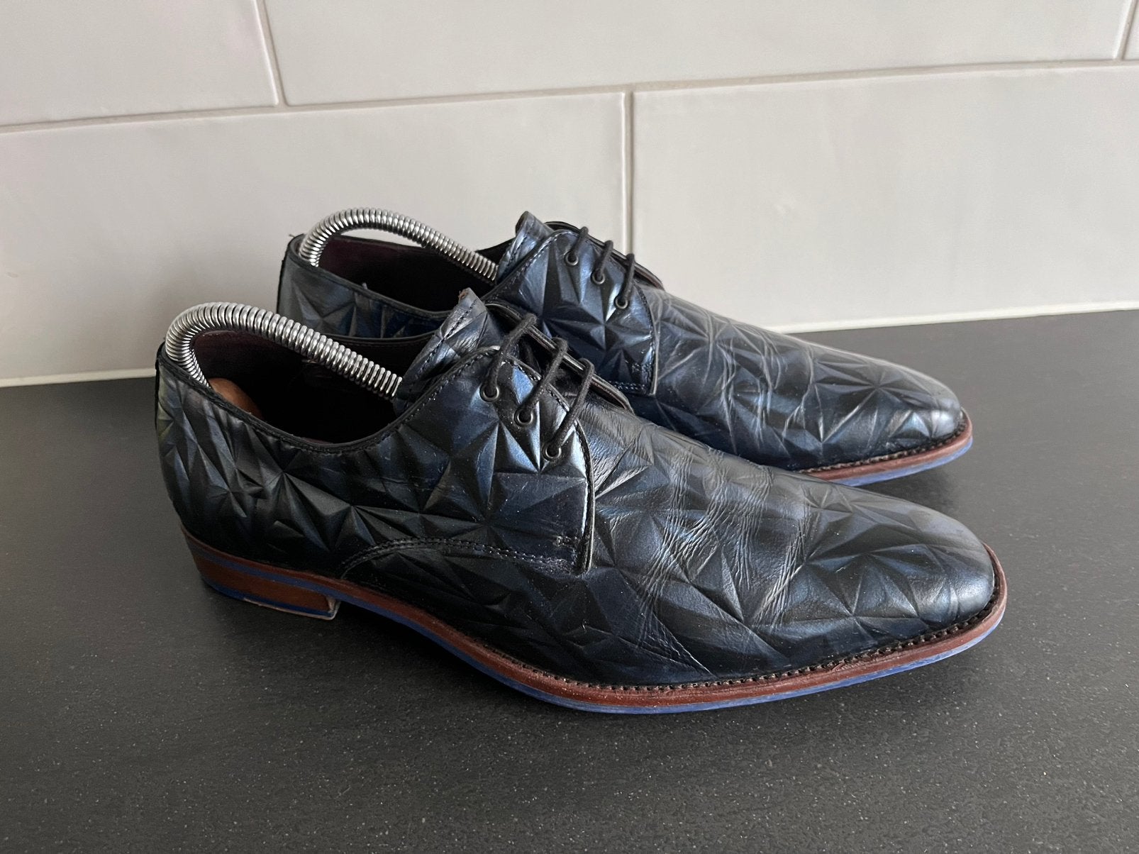 Floris van Bommel herenschoenen maat 7.5 / 41.5, Vêtements | Hommes, Enlèvement ou Envoi, Comme neuf, Bleu, Chaussures à lacets