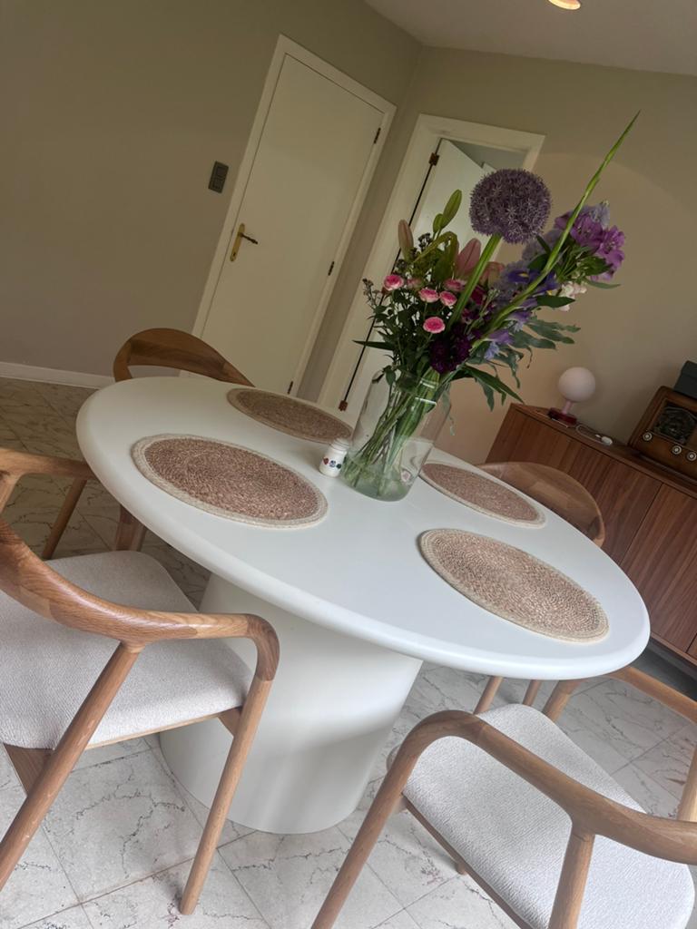 Witte ronde eettafel, Ophalen, Zo goed als nieuw