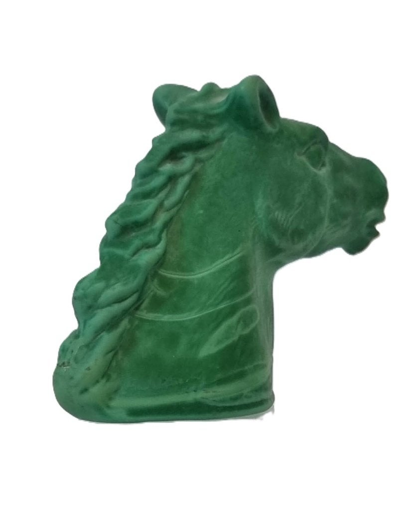Verre en malachite - Tête de cheval, Antiquités & Art, Enlèvement ou Envoi