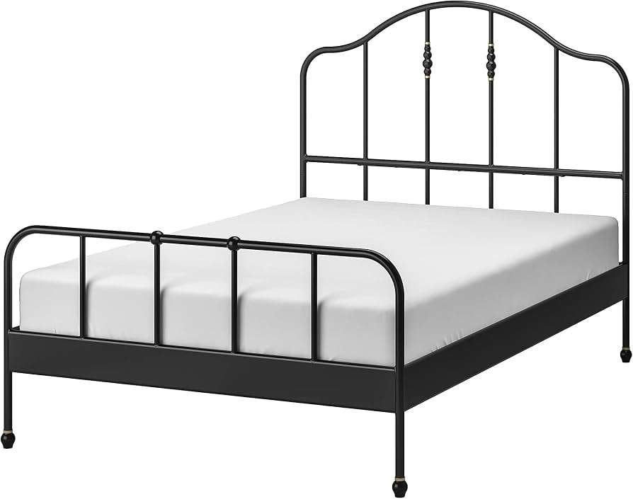 Ikea Sagstua Bed (140x200), Queen size, Enlèvement, Noir, 140 cm