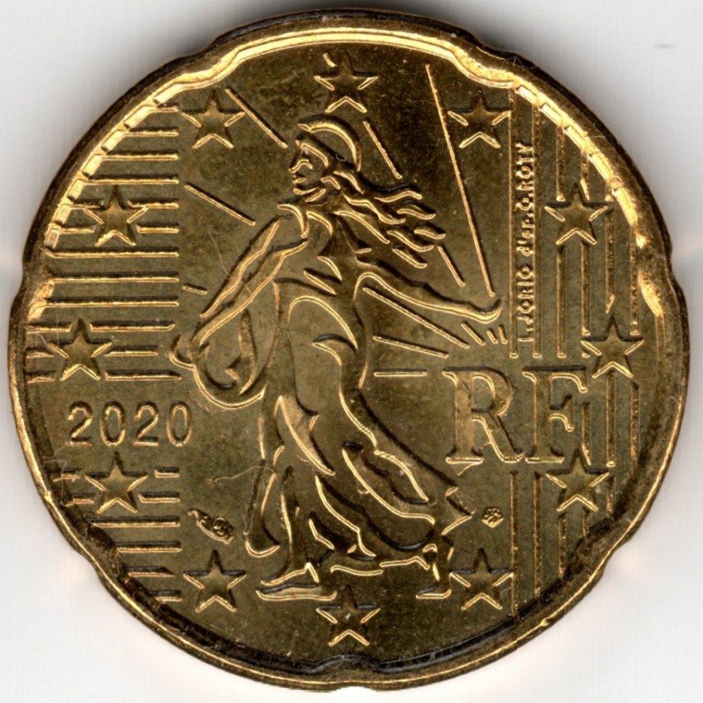 Frankrijk : 20 Cent 2020 KM#1411 Ref 16727, Postzegels en Munten, Munten | Europa | Euromunten, Ophalen of Verzenden, Frankrijk