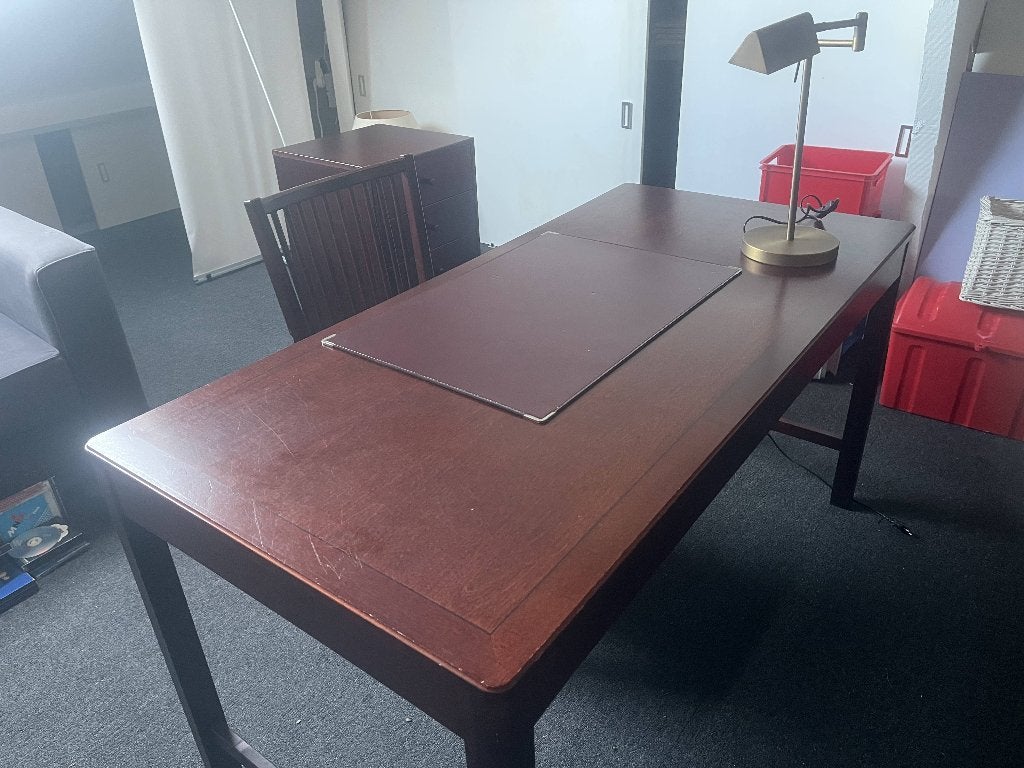 bureau incl bureaustoel en kastje, Maison & Meubles, Classique, 73 cm, Enlèvement, Utilisé