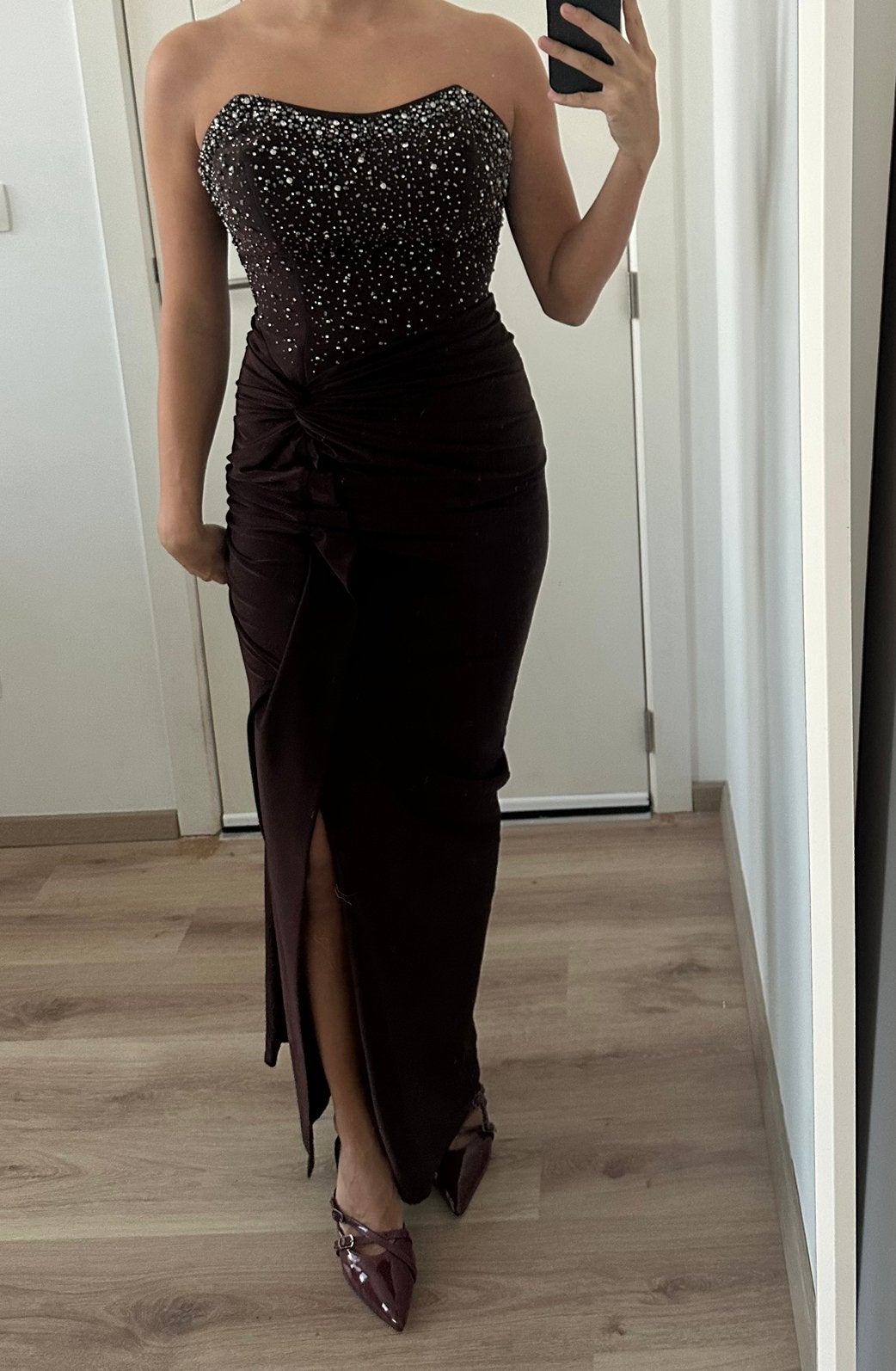 Avondjurk, Vêtements | Femmes, Enlèvement ou Envoi, Comme neuf, Taille 36 (S), Brun