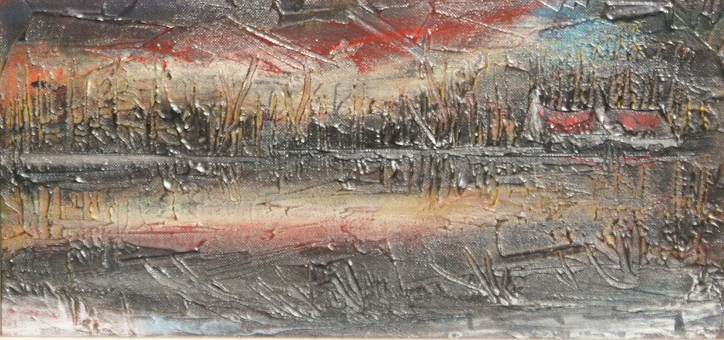 Stefaan Tessely (1933): Landschap (94 x 59 cm), Antiquités & Art, Enlèvement ou Envoi, Daté, Peinture à l'huile, Paysage