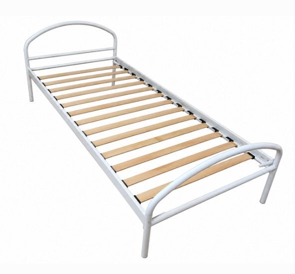 1 persoonsbed met lattenbodem, Huis en Inrichting, Slaapkamer | Bedden, Ophalen, Gebruikt, 90 cm, Eenpersoons
