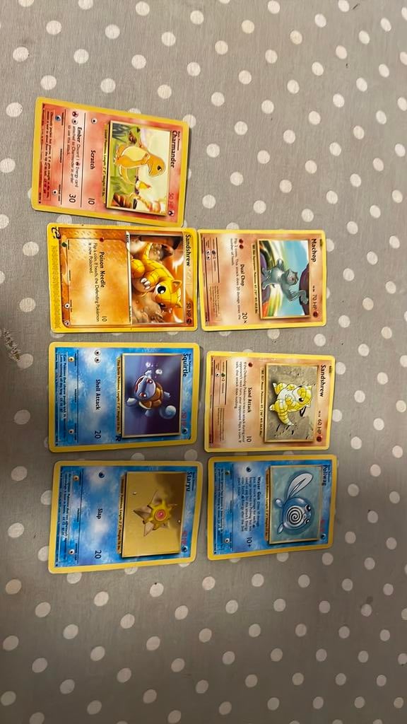 Oude pokemon kaarte, Ophalen of Verzenden, Gebruikt, Meerdere kaarten
