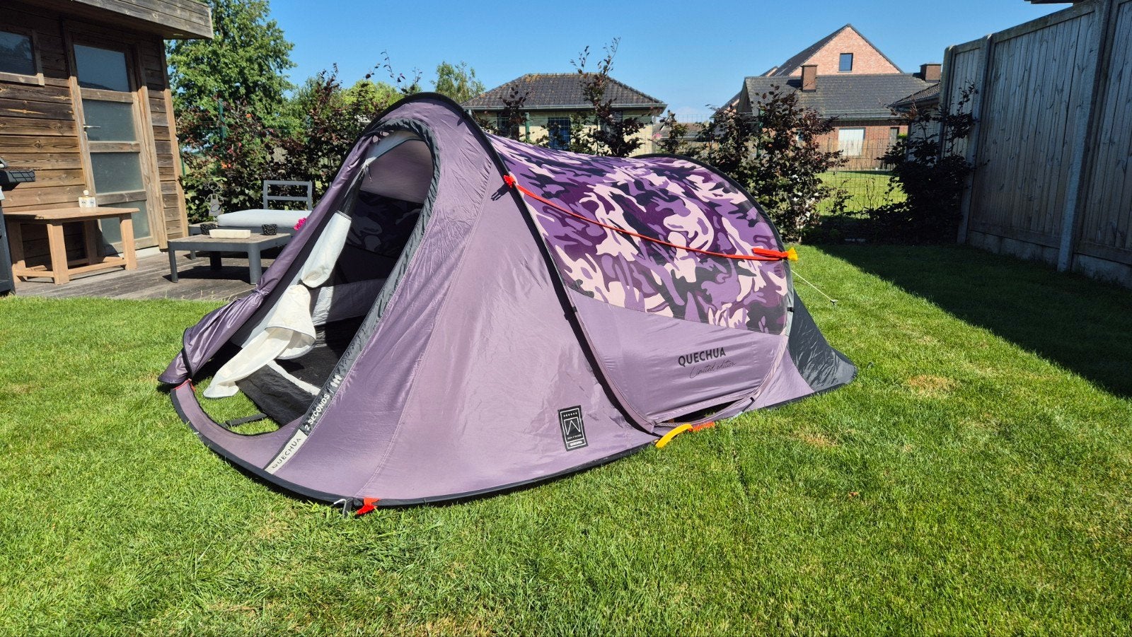Quechua Pop up 3 personen kampeertent Limited edition, Caravans en Kamperen, Tenten, Ophalen, Zo goed als nieuw, Tot en met 3