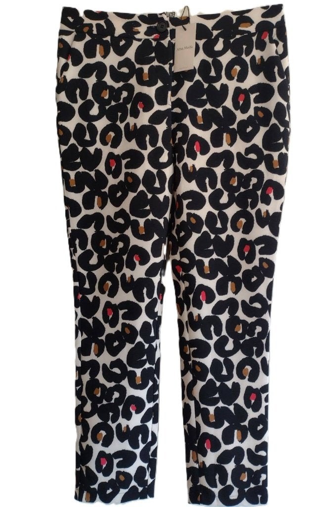 Nouveau ! Pantalon à imprimé léopard Alba Moda, 42/44, Longs, Alba Moda, Multicolore, Envoi
