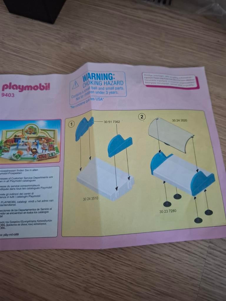 Playmobil supermarkt, Ophalen