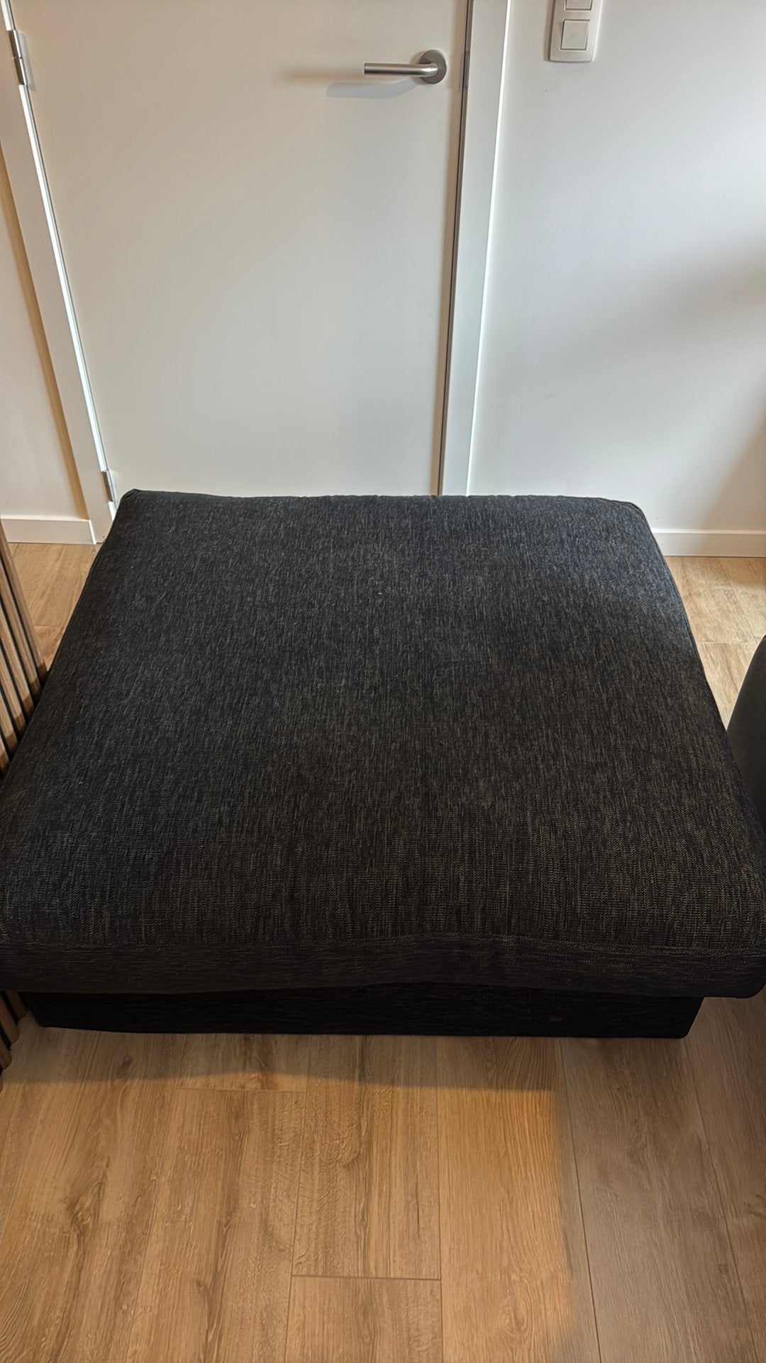 Poef, Ophalen, Zwart, Overige maten, 100 cm