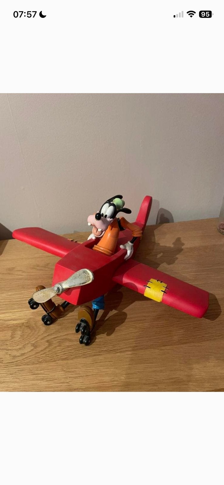 Disney beeld Goofy in vliegtuig, Antiquités & Art, Enlèvement, Statue