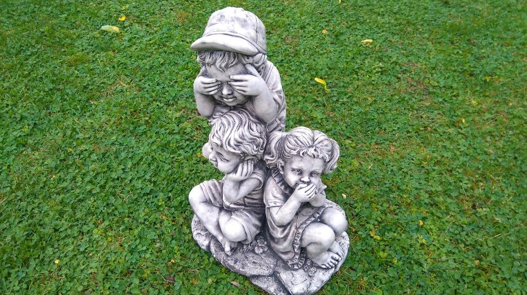 STATUE EN PIERRE PATINEE, Enlèvement, Comme neuf, Autres matériaux, Homme