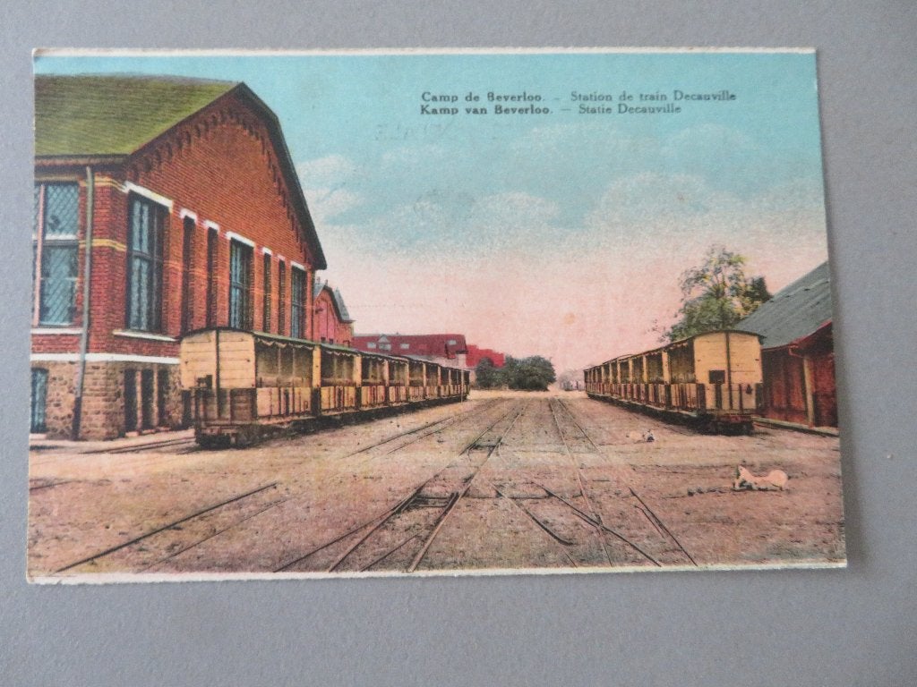 oude postkaart Station Decauville kamp Beverloo Limburg, Verzamelen, Ophalen of Verzenden, Voor 1920, Gelopen, Limburg