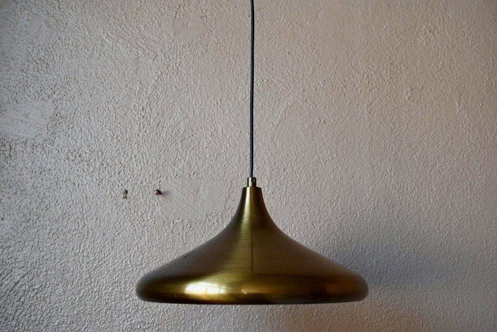 Suspension Space Age laiton brossé années 70, Autres culots, Vintage, Enlèvement, Utilisé