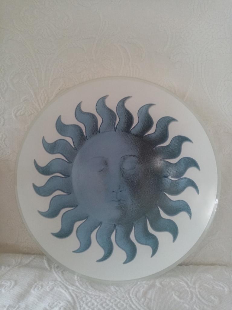 Plafonnier structure en verre design Fornasetti 80s, Enlèvement ou Envoi, Verre