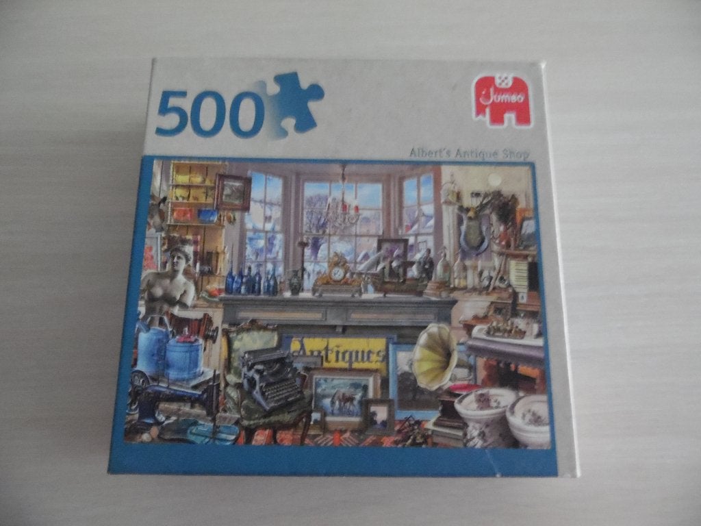 ALBERT'S ANTIEKE JUMBO-PUZZEL VAN 500 STUKJES, Ophalen of Verzenden, 500 t/m 1500 stukjes, Zo goed als nieuw, Legpuzzel