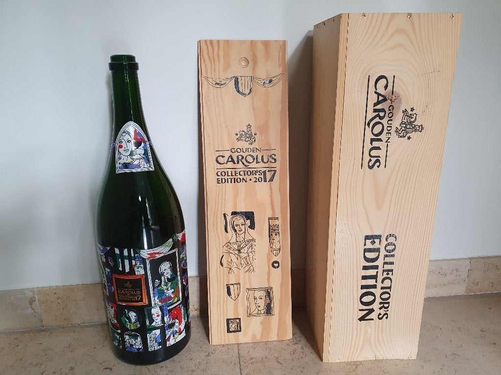 Gouden Carolus Collector's Edition 2017 (in houten kist), Verzamelen, Biermerken, Ophalen, Gebruikt, Flesje(s)