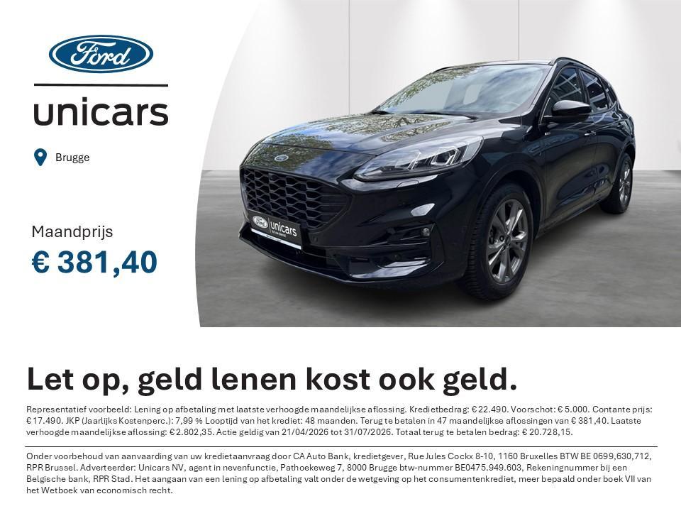 Ford Kuga 2.5i PHEV Aut. 165kW ST-Line X, Auto's, Gebruikt, Zwart, 5 zetels, 5 deurs
