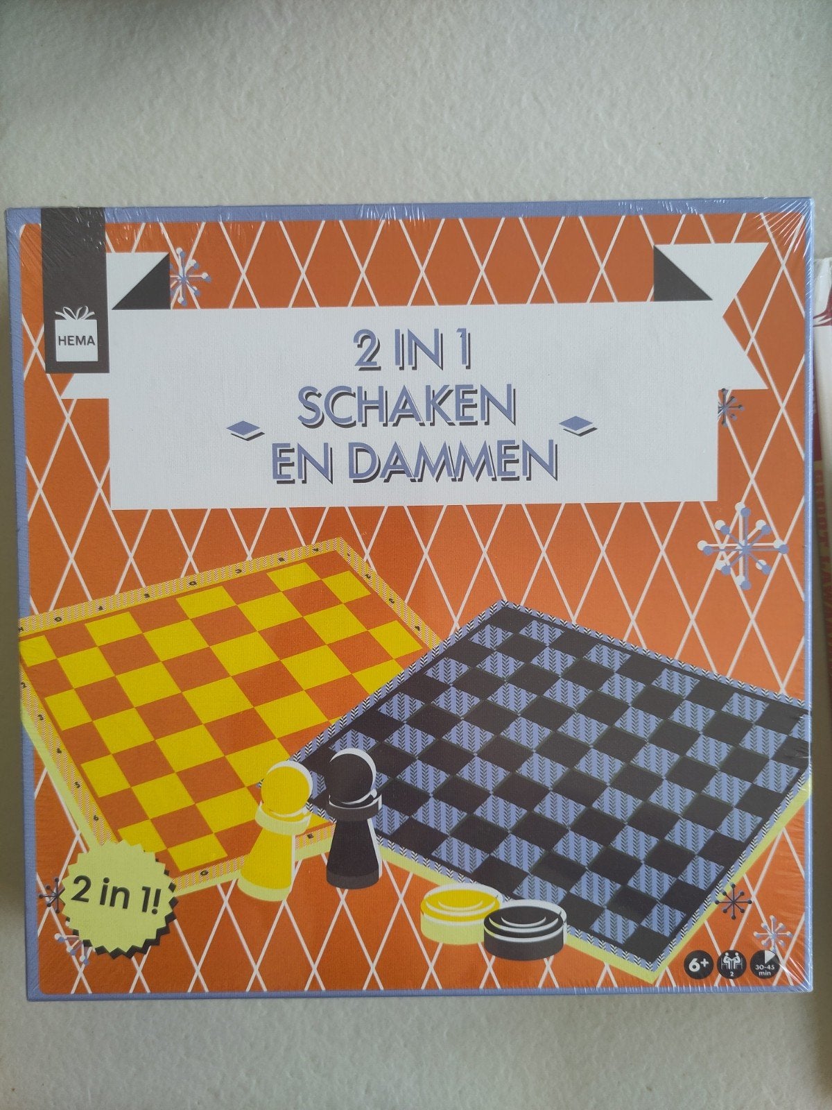 Schaakspel en dammen, nog nieuw, in originele verpakking, Ophalen