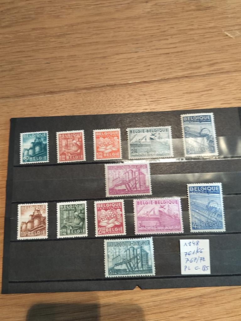 Reeksen Belgische Uitvoer 1948 eerste plakker, Verzenden