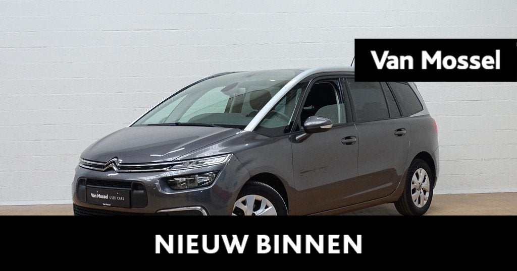 Citroën Grand C4 Spacetourer 1.2T Automaat 7 seats, Auto's, Gebruikt, Zwart, Parkeersensor, 3 cilinders