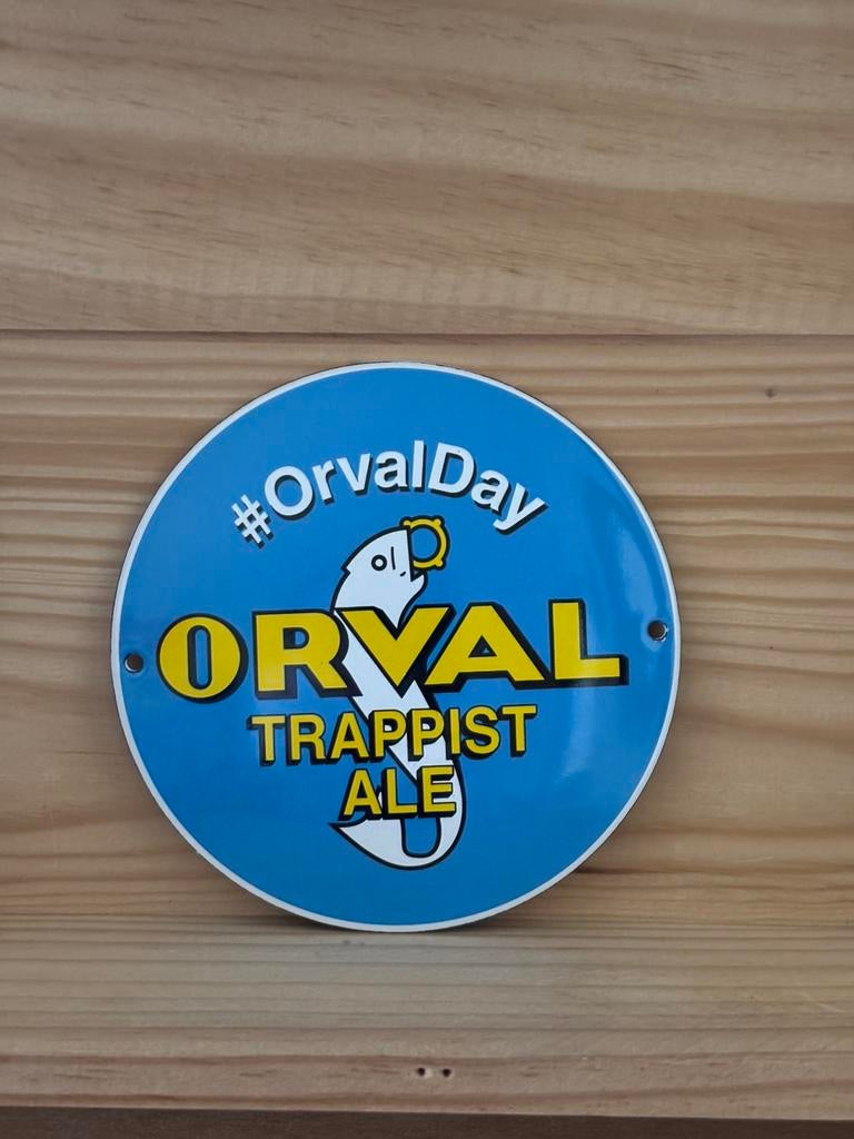 Geëmailleerde plaat Orval, Verzamelen, Ophalen of Verzenden, Nieuw, Reclamebord