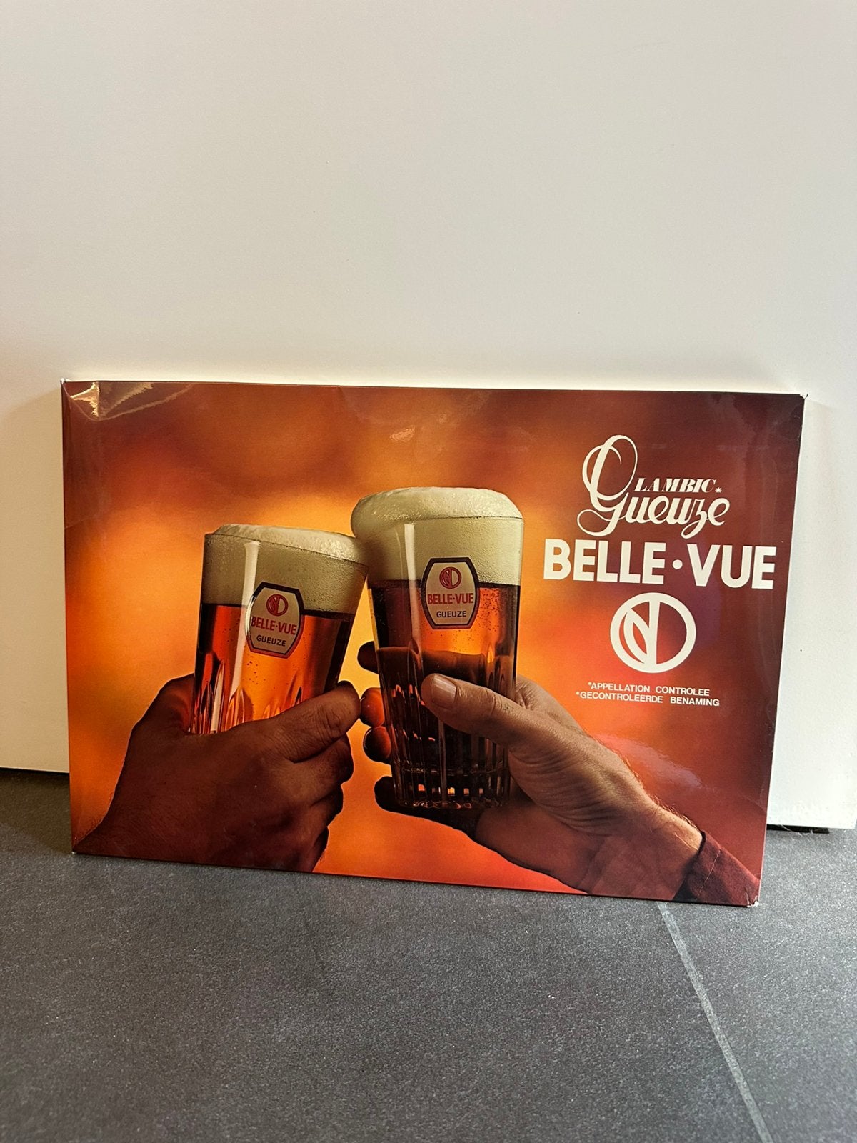 Geuze belle vue reclamebord, Verzamelen, Ophalen of Verzenden, Zo goed als nieuw, Reclamebord