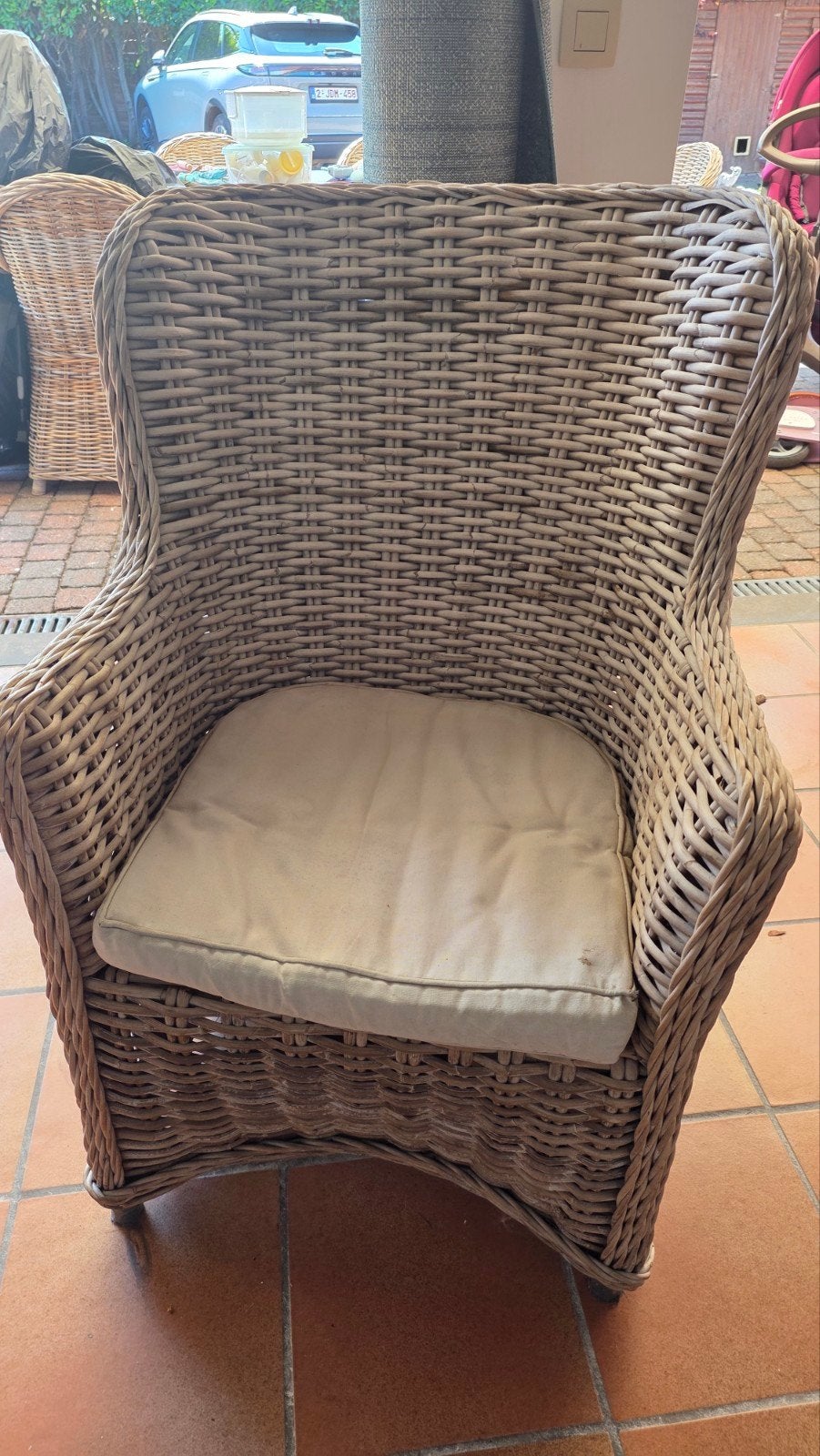 rieten tuinfauteuil, Tuin en Terras, Ophalen, Wicker