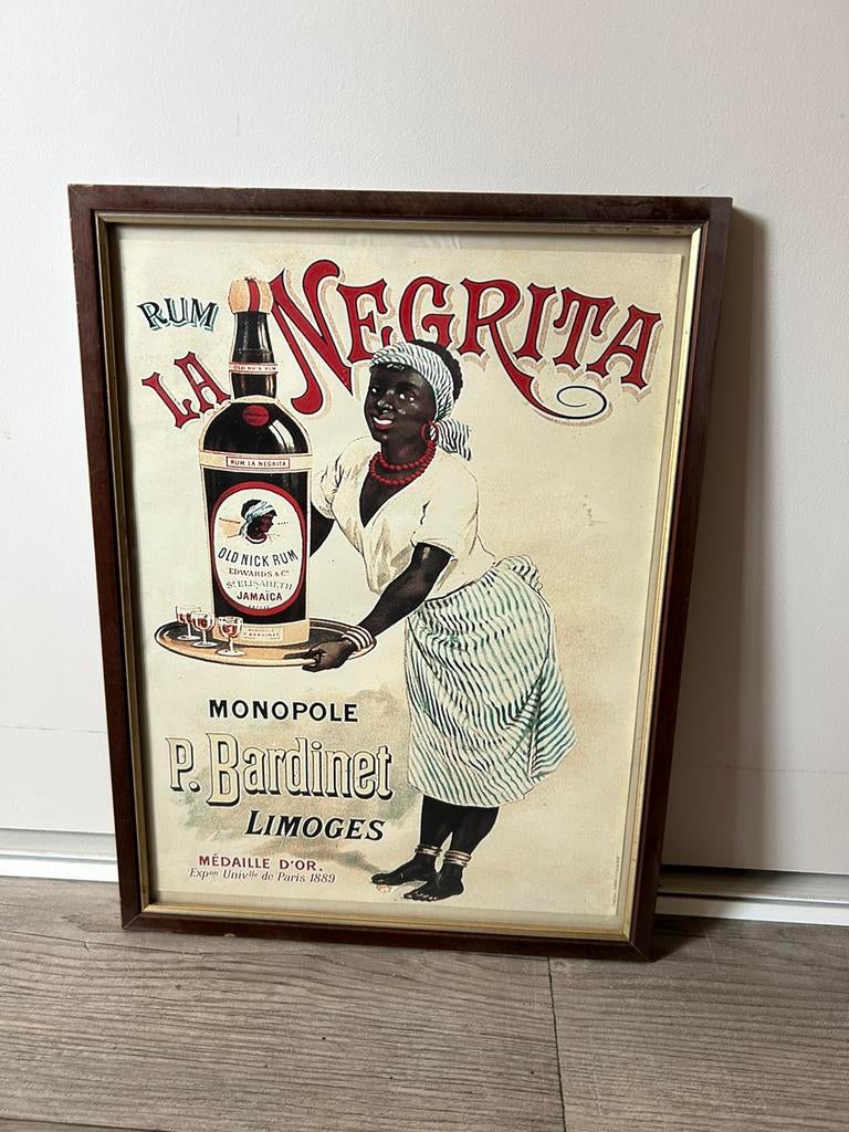 Antiek kadertje Rum La Negrita, Ophalen, Gebruikt