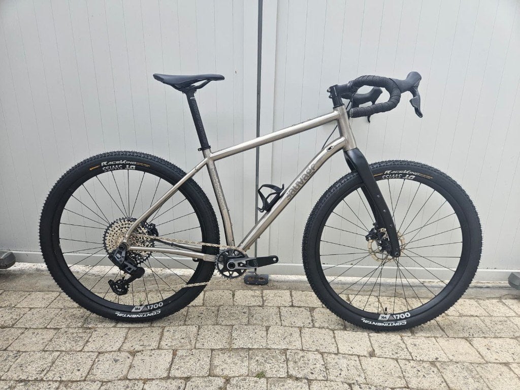 Sauvage LeBaroudeur M - Vélo Titane remis à neuf, Fietsen en Brommers, Fietsen | Racefietsen, 10 tot 15 versnellingen, Heren, Schijfrem
