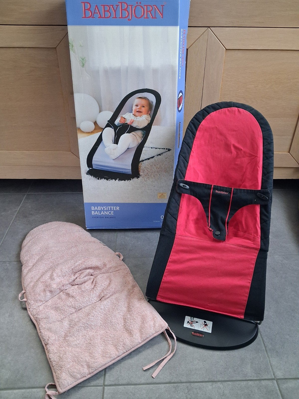 Babybjorn wipstoel in doos met extra doek, Enlèvement ou Envoi, Utilisé, Chaise rebondissante, Autres marques