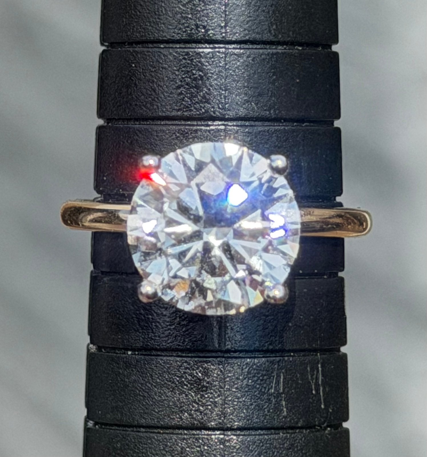 Geel gouden ring met VS1-E diamant 3.56ct met certificaat!, Geel, Nieuw, Ophalen of Verzenden, 17 tot 18