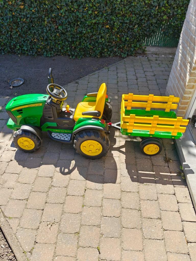 John Deere speelgoed tractor, Ophalen, Gebruikt