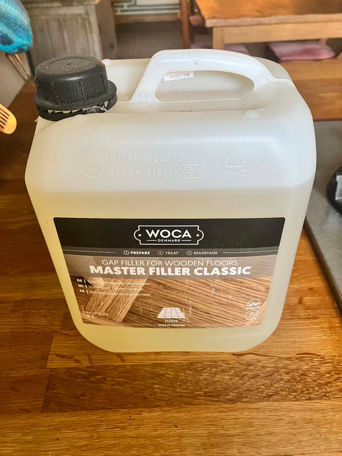 Woca master filler classic, Ophalen