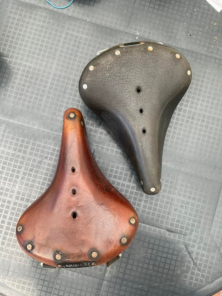 Brooks fietszadels, Ophalen, Gebruikt, Zadel, Leer