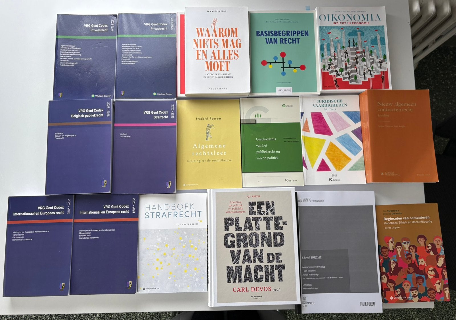 UGent Rechten Eeste Jaar Boeken volledige pakket, Ophalen, Nieuw