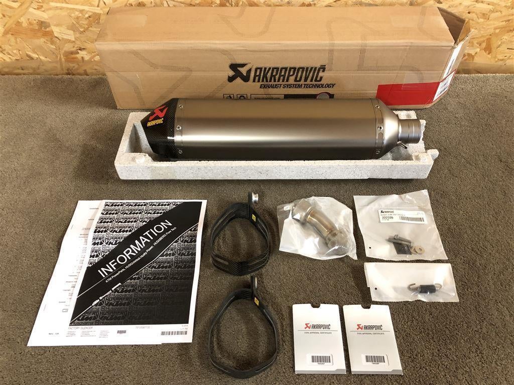 Akrapovic uitlaat demper KTM 250 350 450 500 EXC-F EXC SX-F, Motoren, Verzenden, Nieuw